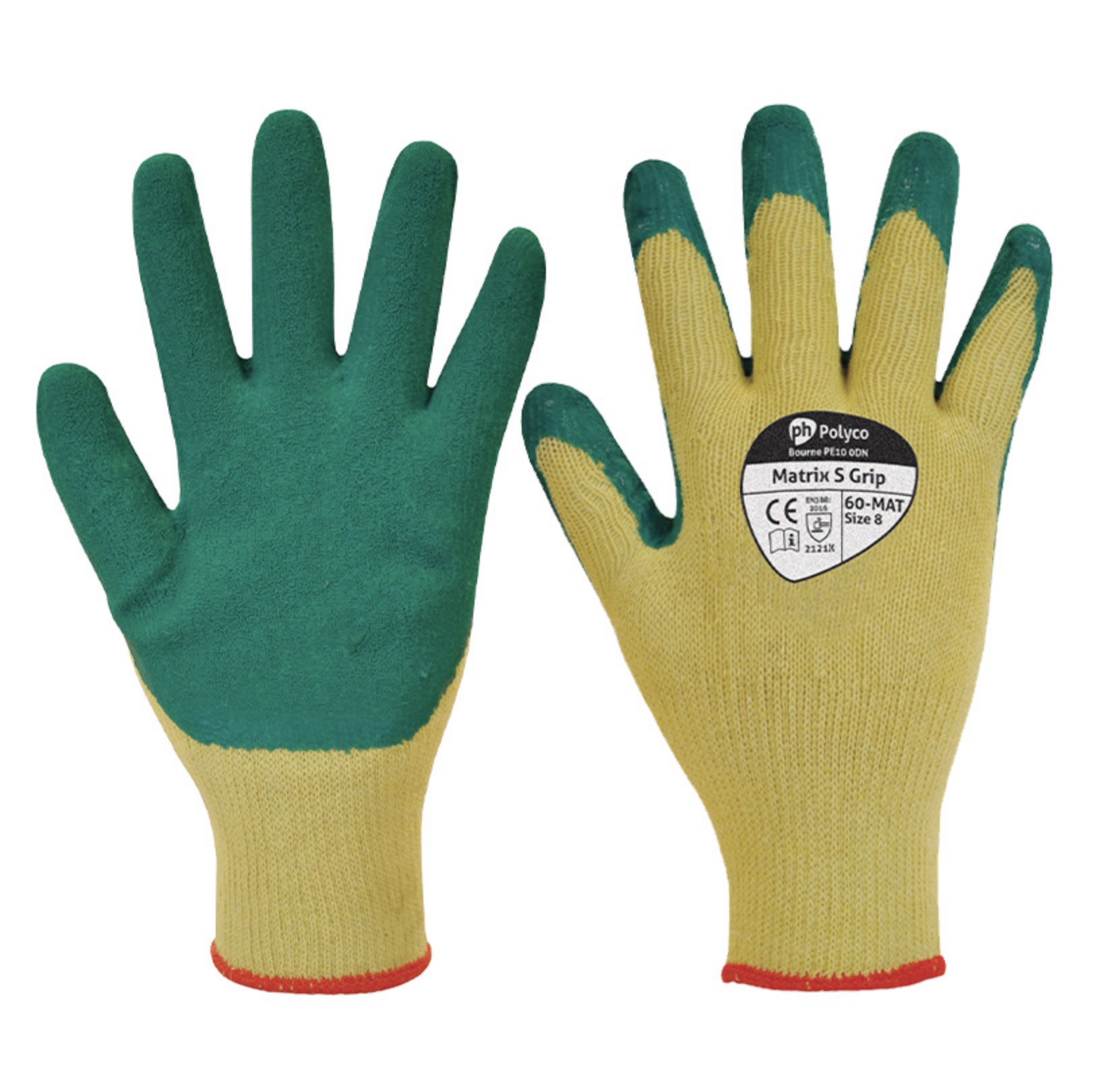 Matrix S Crinkle Latex Palm Coating Glove